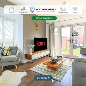 Luxury Detached House with Pool Table, Free Parking, Fast WiFi, Smart TVs and Garden by Yoko Property - Winslow