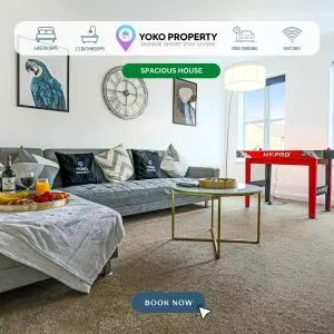 Large 6 Bedroom House with Free Parking, Smart TV with Netflix, Fast Wifi, Air Hockey & Garden by Yoko Property - 温斯洛