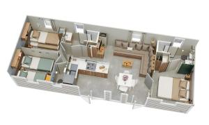 Maisons de vacances Charmant bungalow a Piriac-sur-Mer avec piscine partagee : photos des chambres