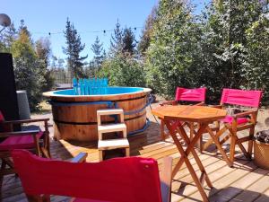 Cabaña Matanzas tinaja privada vista al bosque