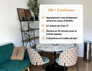 2BR 2 bathroom Geneva Tram 17 - 安姆比利
