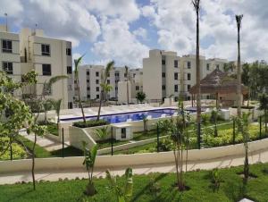 Departamento con vista a alberca, Aldea Tulum