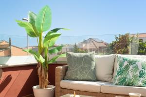 Chalé con terraza en la costa