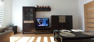 Apartament JUKI, mieszkanie obok Katowice Wynajem na doby, krótkoterminowy, 2 pokoje balkon, 50m2,- po kapitalnym remoncie 2-ga sypialnia jest częścią salonu blisko Centrum Leczenia Oparzeń 2,5 km