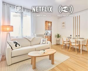 Appartements Le Cocon, Centre-ville, Calme, 4 personnes, Proche commerces : photos des chambres