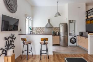 Appartements Loft calme et accueillant Metro Hoche Paris : photos des chambres