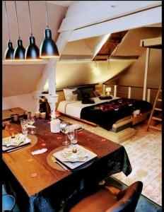 Maisons de vacances Gite avec Spa et Sauna Privatif : photos des chambres