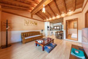 Hanok stay under the golden sky in Yangpyeong