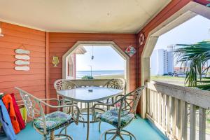 Steps to Beach Ocean-View Galveston Condo!