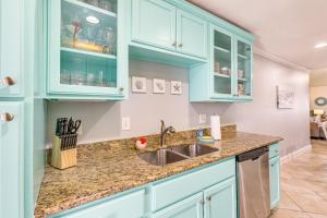 Steps to Beach Ocean-View Galveston Condo!