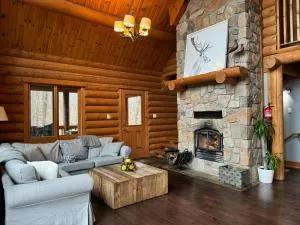 NOUVEAU Chalet luxueux en bois ronds avec SPA, chargeur EV, Tremblant - Labelle