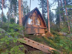 Private Lakefront Dome Cabin Sauna & Breakfast Lumous