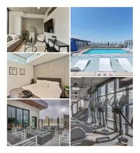 LUX DT APT Hot TubPool King Bed Parking Lot - McIntyre Building Condominium