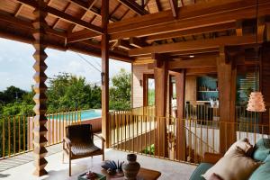 Kado Kubu Modern Tropical 2BR Pink Villa with Sky Pool with Ocean Views in Uluwatu