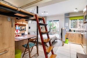 Smart studio 30 sq m Athens with yard