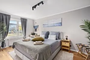 EDLER WOHNRAUM Luxuriöses Apartment mit Balkon, Boxspringbett, Kaffeevollautomat, Lift & Parkplatz - Gentha