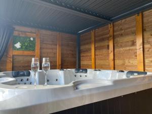 Maisons de vacances Le Gite du Bonheur avec jacuzzi privatif : photos des chambres