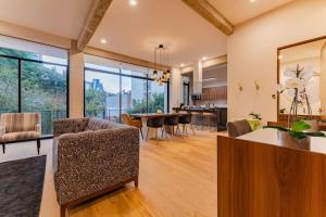 Modern Art Filled Home with Large Living Space and City Views