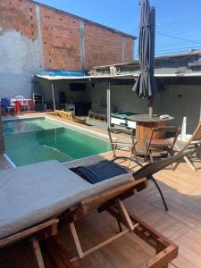 Casa com Piscina - Área da lazer familiar