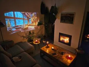 Black Walnut House with indoor outdoor fireplace - Bertea