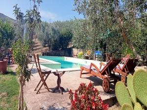 Apartment in a farmhouse with swimming pool