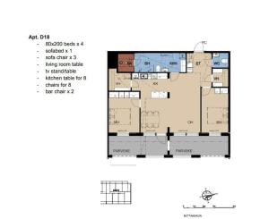 Central Luxury 2BDR with Private Sauna