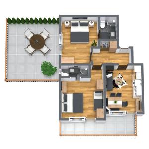 Comfort Two-Bedroom Apartment with Balcony and Terrace room in Soelden Lounge