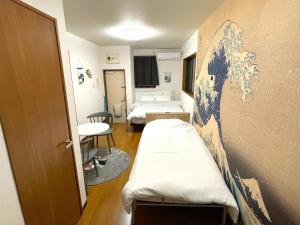 japanese art kiyo-e house traditional towns self check in