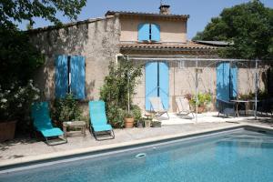 jolie location, maison avec piscine et joli jardin fleuri, à oppède dans le luberon en provence – 6 personnes
