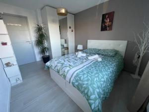 Appartements Appart cosy 4 a 6 pers - parking prive - 5 min Colmar - poele a pellets - 2 terrasses : photos des chambres