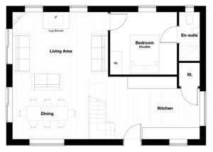 Ellastone, woodland lodge with hot tub for 8