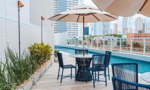 Apartamento com piscina Praia de Iracema, Aquarius Residence-Fortaleza