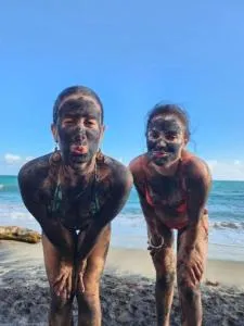 65 Includes Tax -GLAMPING CAMPSITE TENTS FULLY SHADOWED RENTAL w COZY FRUIT TREES SECRET GARDEN w QUEEN INFLA-BED LINENS-FAN -Friendly Family Helper -5 Minutes WALK BIOBAY Tours is name MOSQUITO-BAY -Near restaurants -Esperanza-Sun-Bay-Black Sand Beaches - Proyecto Barracon