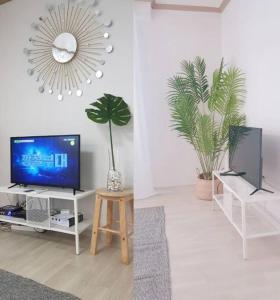 핑크 White Linen House,3br