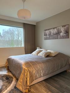 Tyylikäs kaksio keskustasta parkkipaikalla,wifi