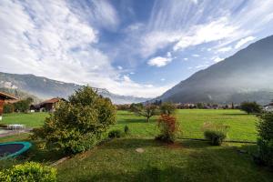 Alpine view with balcony near Interlaken