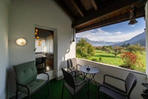 Alpine view with balcony near Interlaken