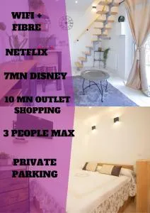 DISNEYLAND 5mn Charming House Giardino della Félicita - 谢西