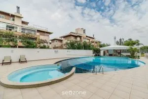 Apto com vista mar lateral, cond beira mar RAP0306 - 皮涅拉