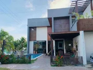 Casa de praia, com piscina, em frente a praia, pé na areia - Jenipabu