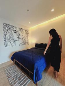 1BR at ThongLor BTS overlooking city with Workspace