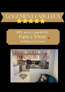 Maisons de vacances ENTRE GUILLEMETS, Terrasse privee, 2 chambres, Parking prive, proche de Paris : photos des chambres