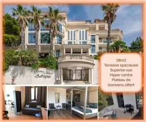 Appartements grand studio terrasse de standing, pleine vue village et proche mer : Studio avec Terrasse