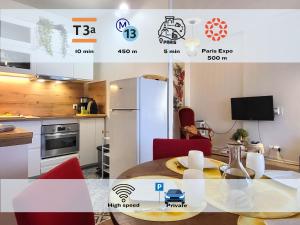 Appartements EXPO - Paris Porte de Versailles Parc des Expo a 5min avec parking : Appartement 2 Chambres