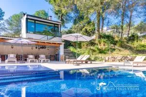 Spacious Villa Santa Fe - private pool, big garden and A/C close to Sitges - 卡涅利亚斯