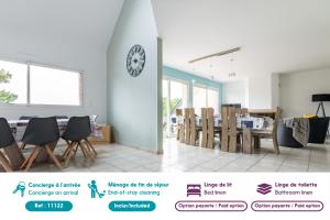 Maisons de vacances Magnifique maison coloree avec jacuzzi - La Rose des Vents : photos des chambres