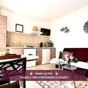 Le Coin de Mer 2, Bord de mer, Plage 30m, Cosy, CLIM, Wifi, 4 personnes - Port-de-Bouc