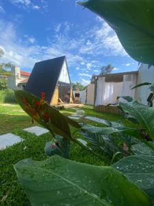 Cabana da reserva com jacuzzi