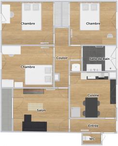 Appartements T4, Hyper Spacieux 3 chambres! PARKING Securise Prive : Appartement 3 Chambres