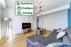 T4, Hyper Spacieux 3 chambres! PARKING Sécurisé Privé - 莱斯卡尔